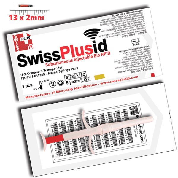 13mm Bio Polymer ISO FDX-B Microchip Syringe Implanter Packs